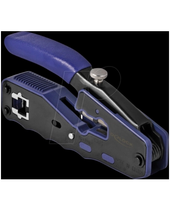 DeLOCK Crimping pliers for 8P/ RJ45 MODULARNY plugs, crimping pliers (black/blue, with blade and stripper (Easy-Connect)) nr 1