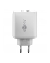 goobay USB-C dual fast charger, PD, GaN, 65 watts (BIAŁY, 1x USB-C, 1x USB-A, Power Delivery) - nr 2