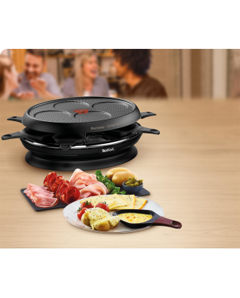 Tefal RE3208 2-in-1 Store'In, Raclette (black, 1050 watts, for 8 people)