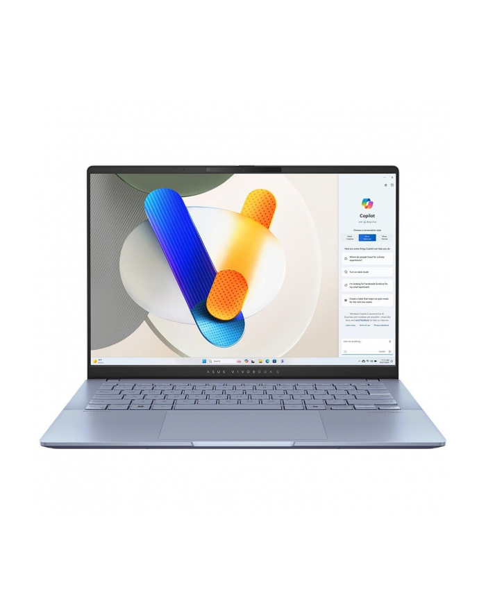 ASUS Vivobook S 14 OLED S5406SA-PP013W Ultra 7 258V 140''; OLED 3K 120Hz 400nits Glossy 32GB LPDDR5X SSD1TB Intel Arc Graphics WLAN+BT Cam 75WHrs Win11 Mist Blue główny