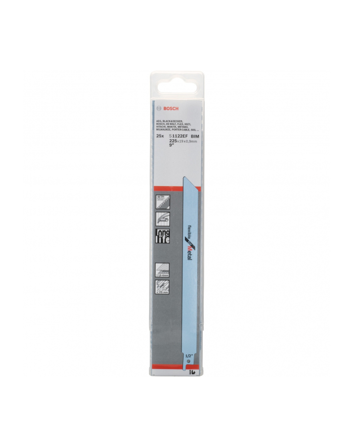 bosch powertools Bosch sabre saw blade S 1122 EF Flexible for Metal, 25 pieces (length 200 mm) główny