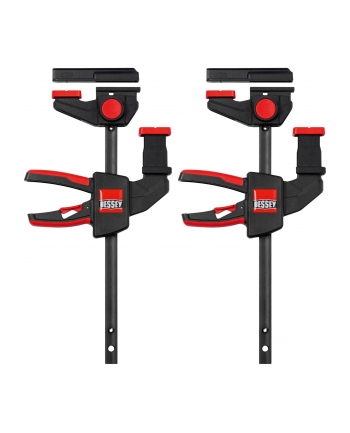 BESSEY 2x one-hand table clamp EZR15SET (black/red, 150 / 60)