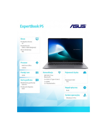 asus Notebook P5405CSA-NZ0407X ultra 5 228V 14 ''/32/1TB/Windows11Pro