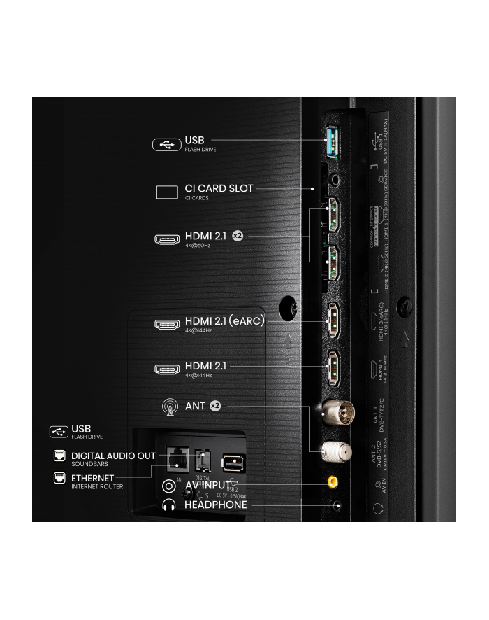 Telewizor Hisense 100E7NQ 100''; 4K Ultra HD VIDAA Dolby Atmos DVB-T2 Czarny główny