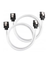 CORSAIR Premium Sleeved SATA Data Cable Set with Straight Connectors White 60cm - nr 2