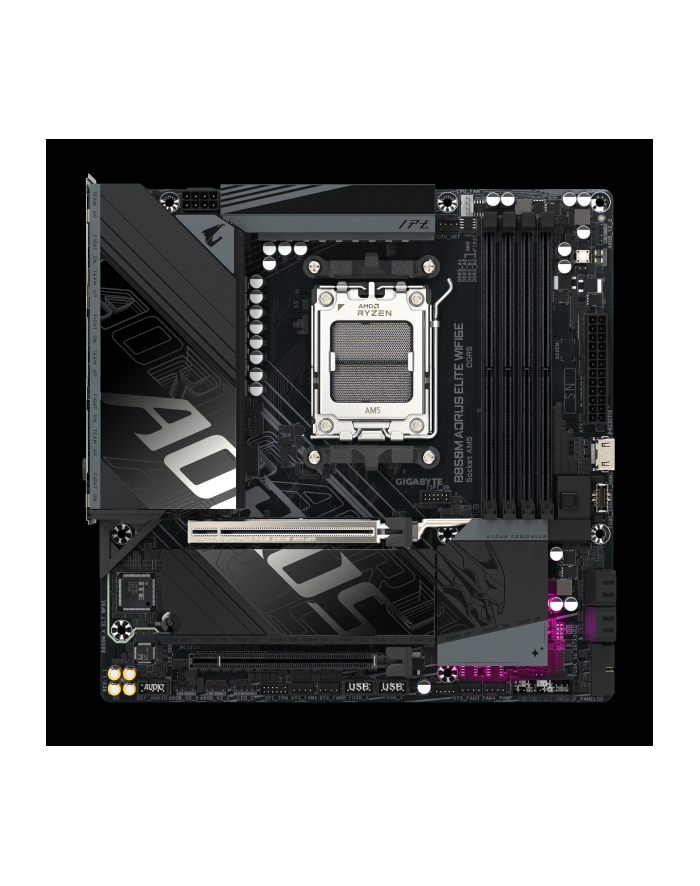 GIGABYTE B850M A ELT WF6E ICE AM5 MB 4xDDR5 4xSATA 2xM.2 główny