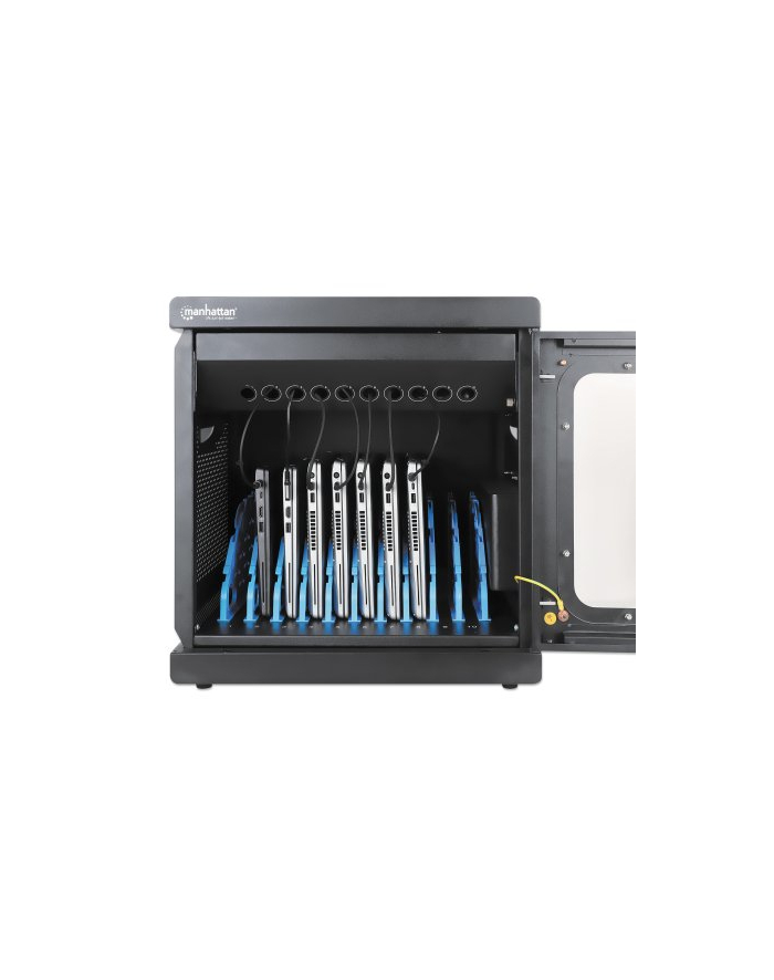 MANHATTAN 10-Port AC Charging Cabinet European CEE 7/3 Outlets Slots for Devices up to 15.6i Lockable Wall-Mountable Stackable główny
