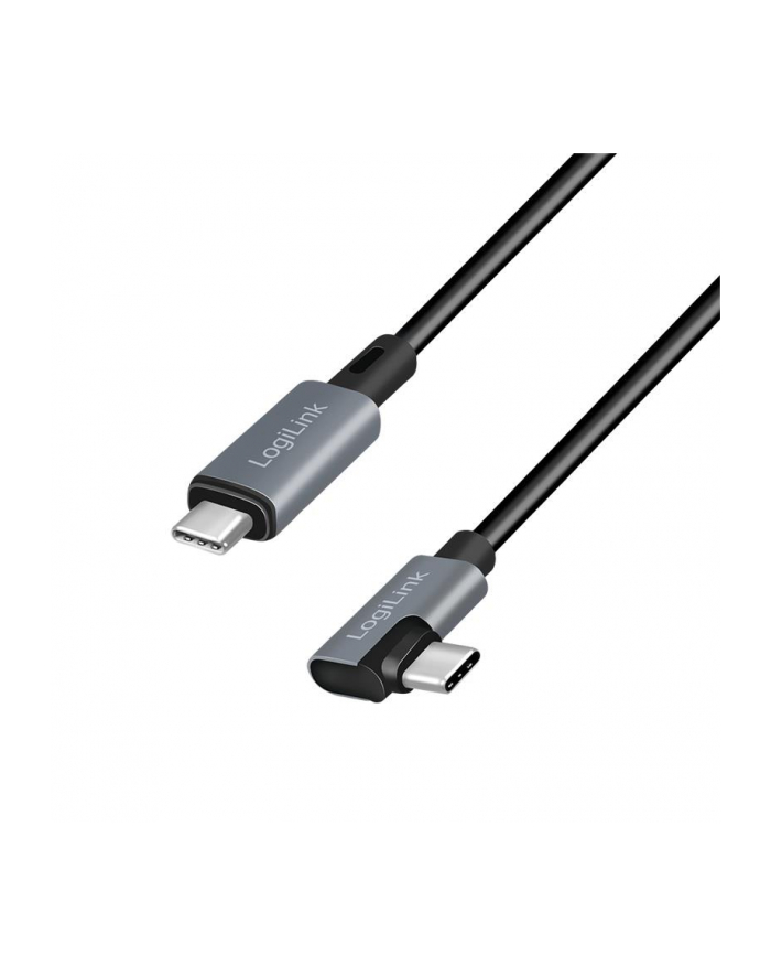 LOGILINK CU0182 Kabel USB 2.0 Type-C C/M kątowy na USB-C/M E-mark PD czarny 1m główny