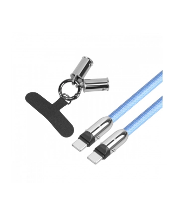 tb Kabel 2w1 USB C smycz 1m błękitny nr 2