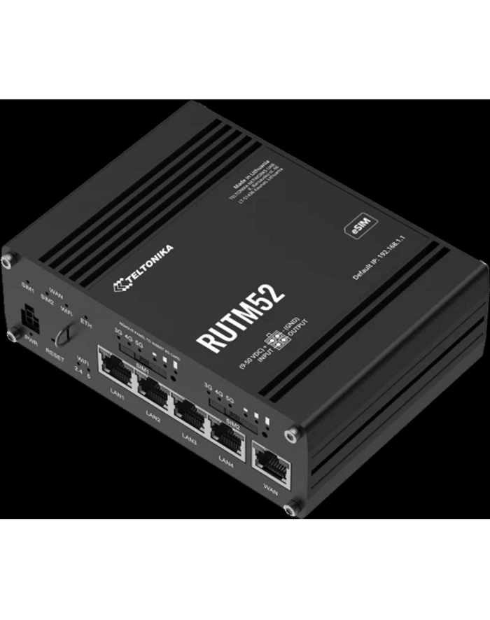 TELTONIKA NETWORKS RUTM52 DUAL SIM and eSIM 5G router główny