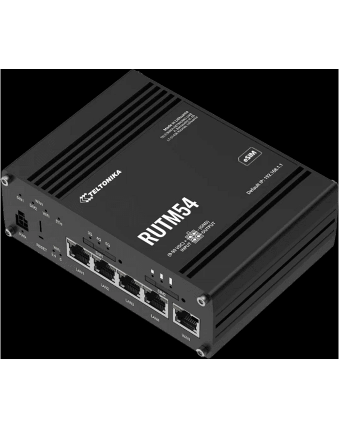 TELTONIKA NETWORKS RUTM54 DUAL SIM and eSIM 5G ultra router TELIT version główny