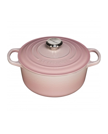 Le Creuset Signature Cast Iron Round Casserole 24cm shell pink nr 2