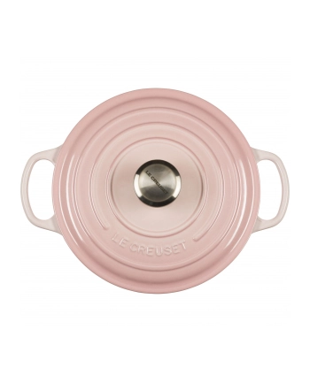 Le Creuset Signature Cast Iron Round Casserole 24cm shell pink nr 1