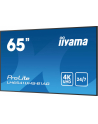 iiyama Monitor 65 '' LH6541UHS-B1AG VA,4K,24/7,LAN,USB,HDMI,500cd/m2,     Haze(25%),2x10W,Pion/Poziom - nr 38