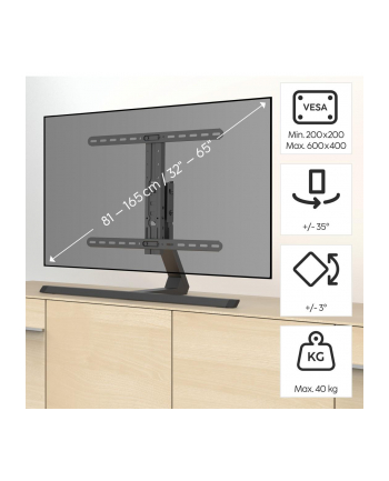 Hama Stojak pod telewizor biurkowy Hama, regulowany, 600x400