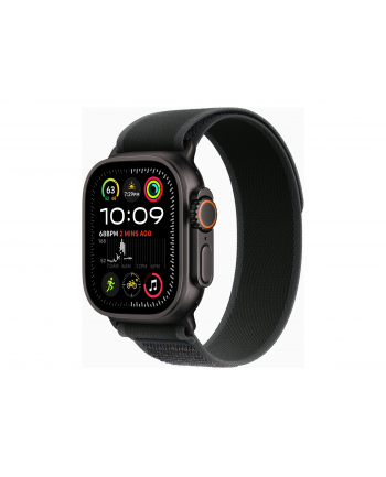 Apple Watch Ultra 2 GPS + Cellular Koperta z tytanu czarna 49mm opaska Trail czarny Rozmiar (MX4V3ELA)