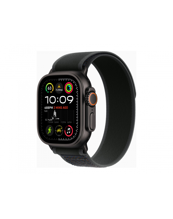 Apple Watch Ultra 2 GPS + Cellular Koperta z tytanu czarna 49mm opaska Trail czarny Rozmiar (MX4V3ELA) główny
