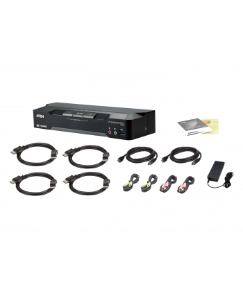 Aten Przełącznik Cm1942 2-Port 4K Displayport Dual Display Mini-Matrix Boundless Kvm Switch (CM1942ATG) nr 1