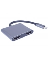 Premiumcord MST 4K adapter USB-C na 2x HDMI, USB 3.1 typ C na 2x gniazdo HDMI, zaawansowane + funkcje lustra, USB3.0, PD, rozdzielczość 4K, Full HD 10 - nr 1