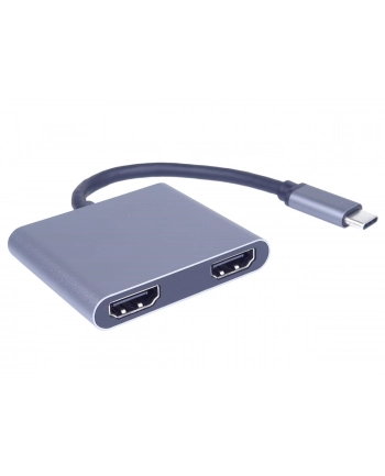 Premiumcord MST 4K adapter USB-C na 2x HDMI, USB 3.1 typ C na 2x gniazdo HDMI, zaawansowane + funkcje lustra, USB3.0, PD, rozdzielczość 4K, Full HD 10 nr 1