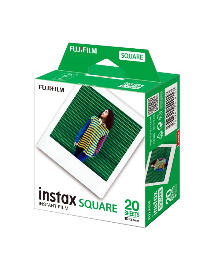 1x2 Fujifilm Instax Square Film BIAŁY frame NEW główny