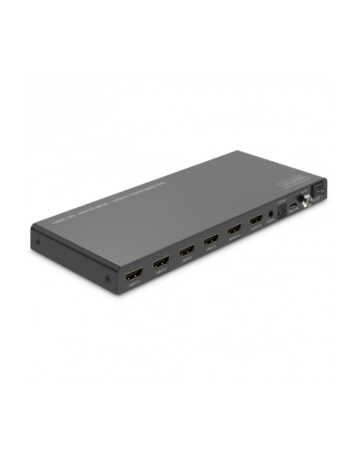 digitus Przełącznik/Matrix HDMI 4/2-porty 4K/30Hz UHD HDCP 1.4 audio z pilotem główny