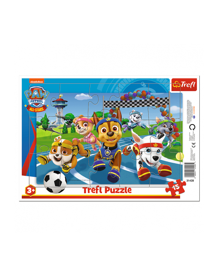 Puzzle 15el Ramkowe Psi Patrol / Paw Patrol Uczynne pieski 31428 Trefl główny