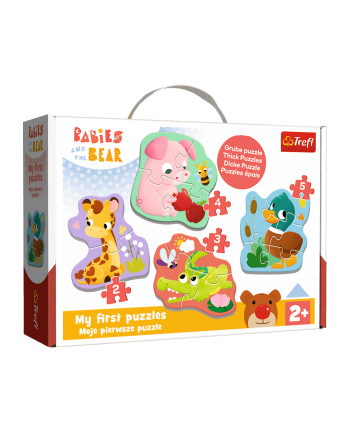 Puzzle Baby Classic. Bobaskowe zwierzątka. Bobaski i Miś 36135 Trefl