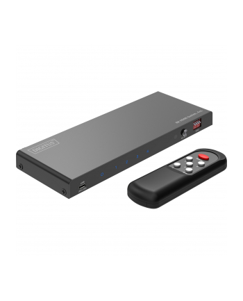 digitus Przełącznik / Switch HDMI 4x1, 8K/60Hz (4:4:4) z HDR, 48 Gbps, HDCP 2.3, Toslink / Stereo, EDID nr 2