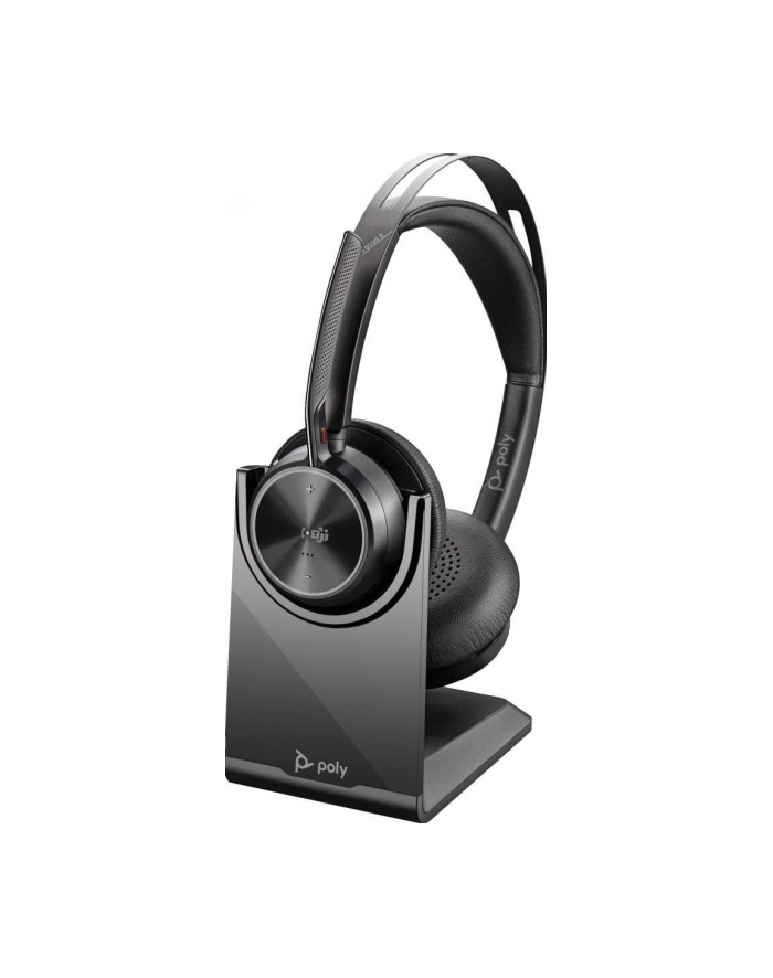 poly Zestaw słuchawkowy Voyager Focus 2  certyfikatem Microsoft Teams USB-C-C z podstawką ładującą, przejściówka USB-C/A 9T9J6AA główny