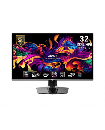 msi Monitor 31.5 cala MPG 321URX QD-OLED QD-OLED/LED/UHD/Flat/240Hz/czarny