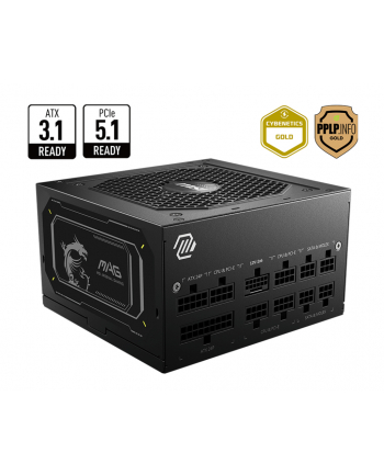 msi Zasilacz MAG A850GL PCIE5 II 850 W 80 Plus Gold Full Modular