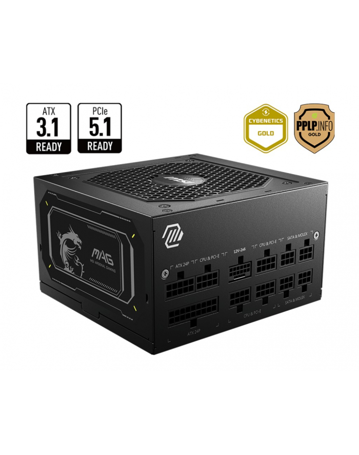 msi Zasilacz MAG A850GL PCIE5 II 850 W 80 Plus Gold Full Modular główny