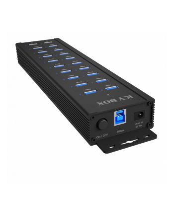 icybox Hub IB-HUB1720-U3 20 port HUB, 96 WATT PSU, 18 x USB-A Port,2 x USB port do ładowania