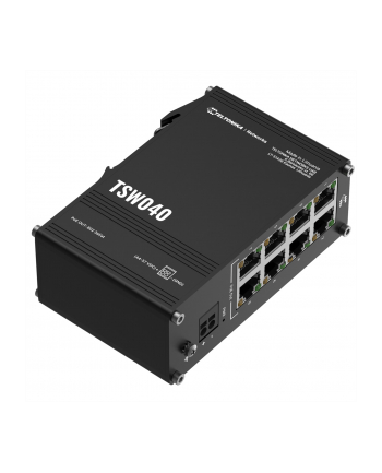 teltonika Przełącznik niezarządzalny Industrial switch TSW040 8xPoE+, 8x10/100 Eth, DIN nr 2