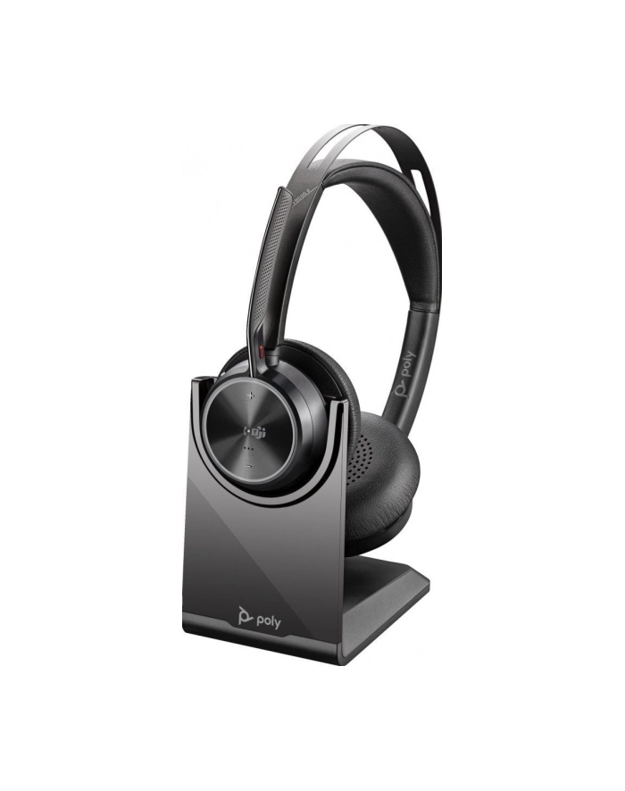 poly Zestaw słuchawkowy Voyager Focus 2  certyfikatem Microsoft Teams USB-C-C z podstawką ładującą, przejściówka USB-C/A 9T9J6AA główny
