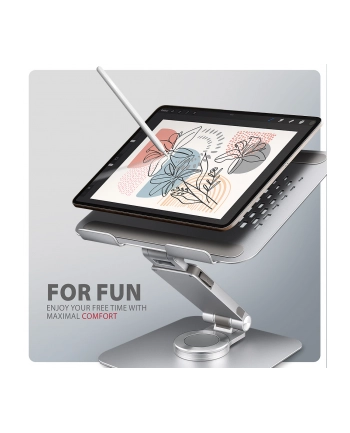 axagon STND-LR Podstawa do laptopów aluminiowa 10-16' regulowane kąty nachylenia, obrót o 360 stopni
