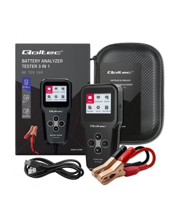 qoltec Cyfrowy tester akumulatora 3w1 z LCD | 6V | 12V | 24V | 30Ah-    200Ah nr 1