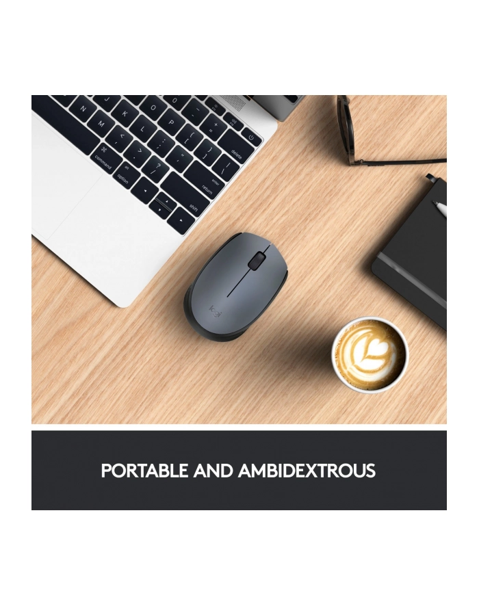 logitech Mysz bezprzewodowa M170 Wireless Mouse Grey 910-004642 główny