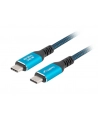 lanberg Kabel USB-C M/M USB4 1M 240W 8K 60HZ czarno-niebieski - nr 1