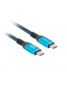 lanberg Kabel USB-C M/M USB4 1M 240W 8K 60HZ czarno-niebieski - nr 3