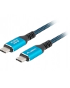 lanberg Kabel USB-C M/M USB4 1.5M 240W 60HZ czarno-niebieski - nr 1