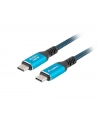 lanberg Kabel USB-C M/M USB4 1.5M 240W 60HZ czarno-niebieski - nr 6