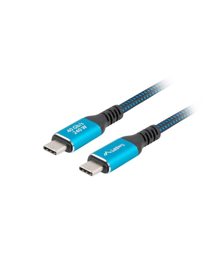 lanberg Kabel USB-C M/M USB4 1.5M 240W 60HZ czarno-niebieski główny