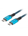 lanberg Kabel USB-C M/M USB4 2M 240W 8K 60HZ czarno-niebieski - nr 1
