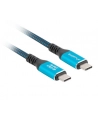 lanberg Kabel USB-C M/M USB4 2M 240W 8K 60HZ czarno-niebieski - nr 3