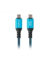 lanberg Kabel USB-C M/M USB4 2M 240W 8K 60HZ czarno-niebieski - nr 5