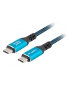 lanberg Kabel USB-C M/M USB4 2M 240W 8K 60HZ czarno-niebieski - nr 7
