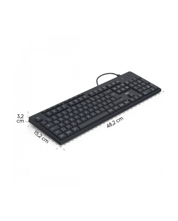 hama Klawiatura CK-200 przewodowa Czarna