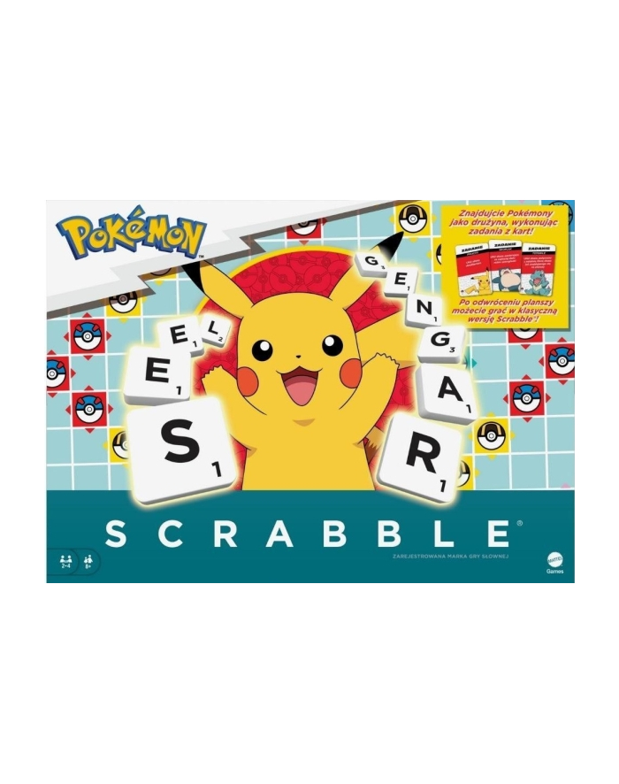 Scrabble Pokemon gra 2w1 wersja polska HXT29 MATTEL główny
